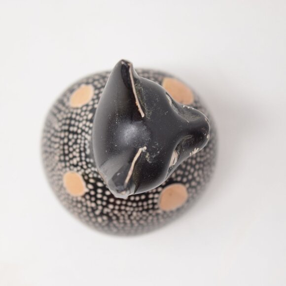 Kenyan Carved Stone Cat Kitten Folk Art Figurine African Paperweight Sculpture - Picture 6 of 10